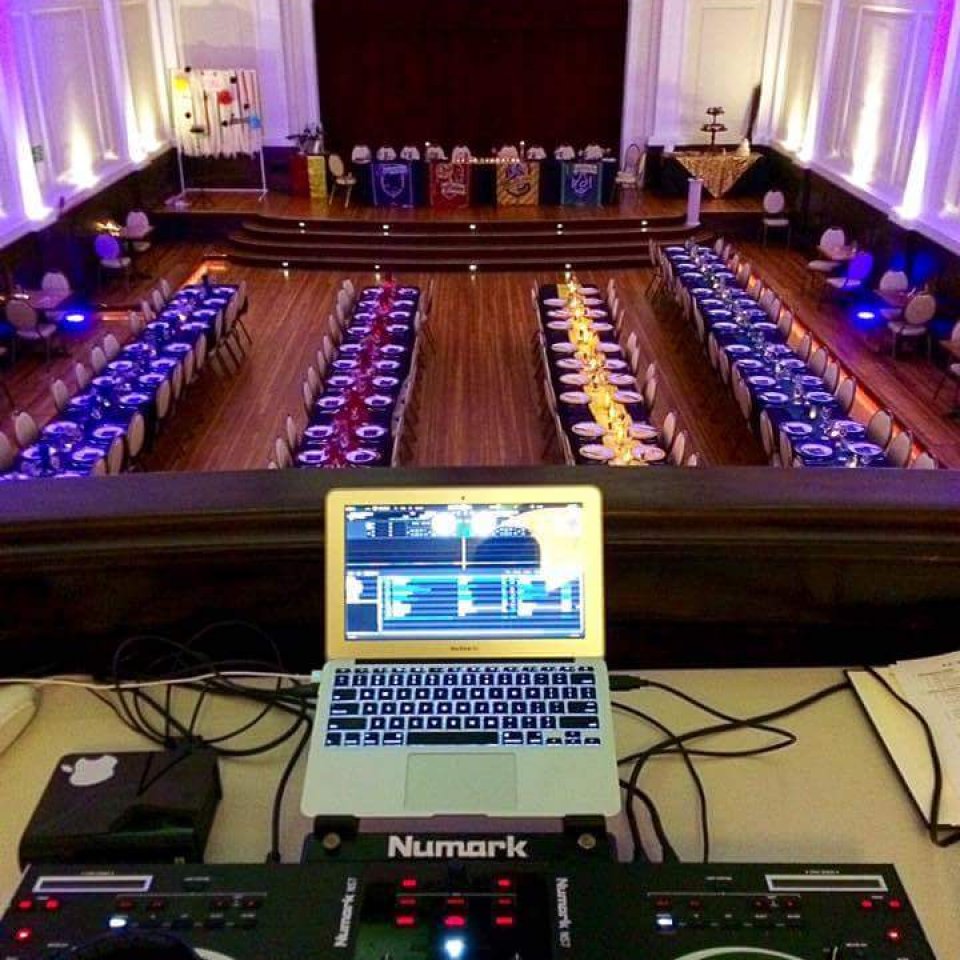 DJ view for Brent and K.C.